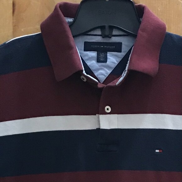 Tommy Hilfiger Men’s Polo Shirt – Size L – 100% Cotton – Striped - Picture 6 of 9